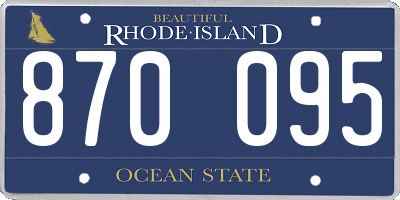 RI license plate 870095