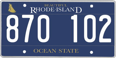 RI license plate 870102