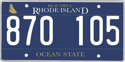 RI license plate 870105