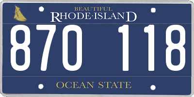 RI license plate 870118