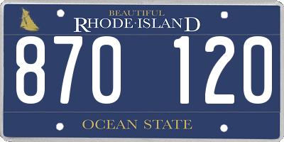 RI license plate 870120