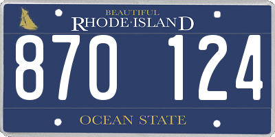 RI license plate 870124
