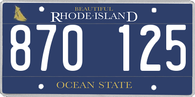 RI license plate 870125