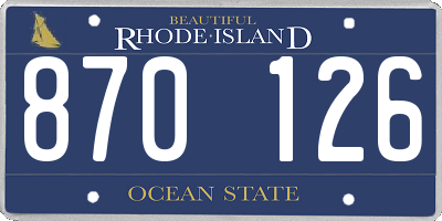 RI license plate 870126