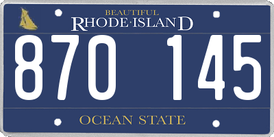 RI license plate 870145