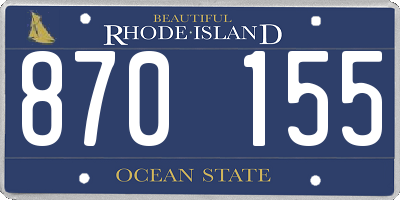 RI license plate 870155