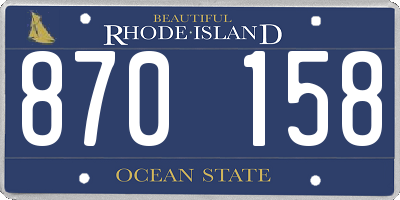 RI license plate 870158