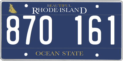 RI license plate 870161