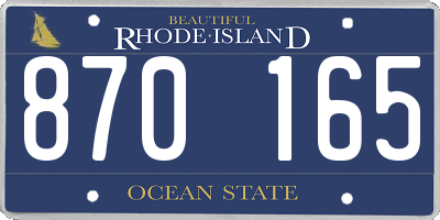 RI license plate 870165