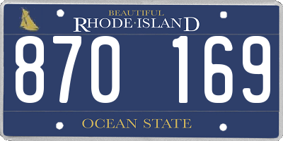RI license plate 870169
