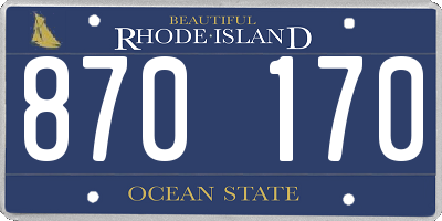 RI license plate 870170
