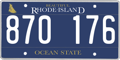 RI license plate 870176