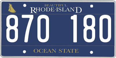 RI license plate 870180