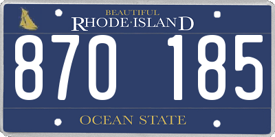 RI license plate 870185