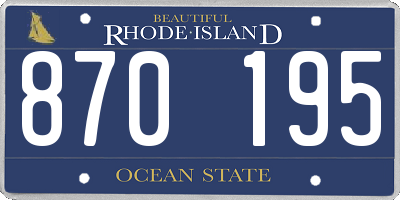 RI license plate 870195