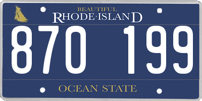 RI license plate 870199