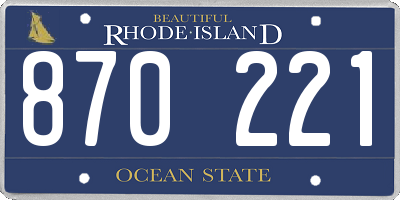RI license plate 870221