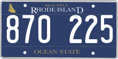 RI license plate 870225