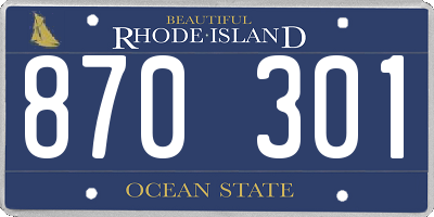 RI license plate 870301