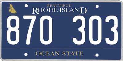 RI license plate 870303