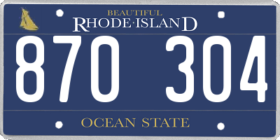 RI license plate 870304