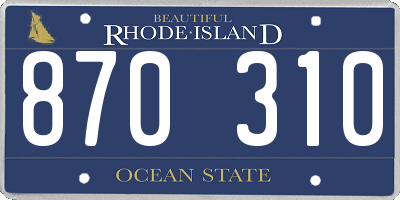 RI license plate 870310