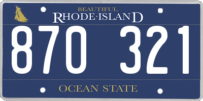 RI license plate 870321