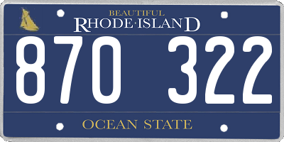 RI license plate 870322
