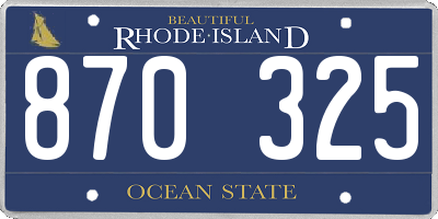 RI license plate 870325