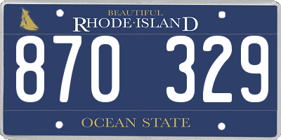 RI license plate 870329