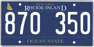 RI license plate 870350