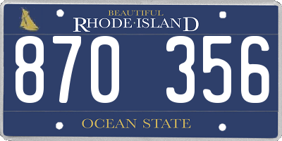 RI license plate 870356