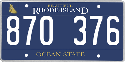 RI license plate 870376
