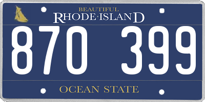 RI license plate 870399