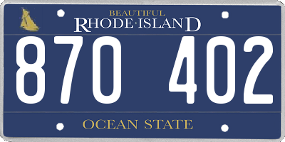 RI license plate 870402