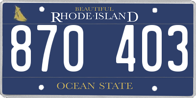 RI license plate 870403