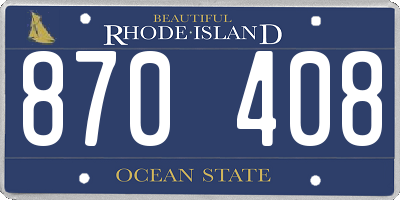 RI license plate 870408