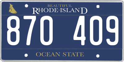 RI license plate 870409