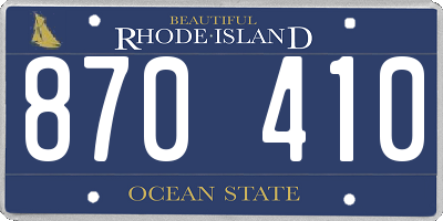 RI license plate 870410
