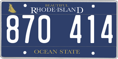 RI license plate 870414