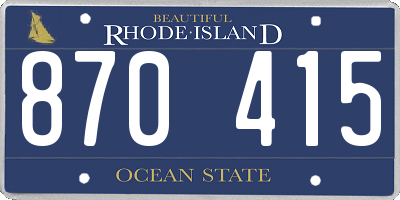 RI license plate 870415