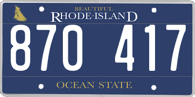 RI license plate 870417