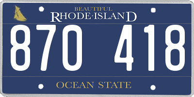 RI license plate 870418