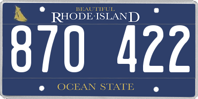RI license plate 870422