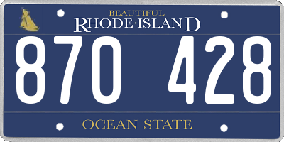 RI license plate 870428