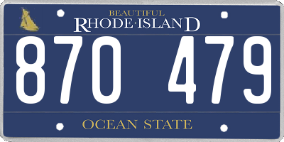 RI license plate 870479