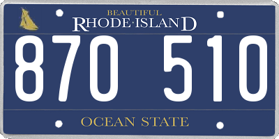 RI license plate 870510