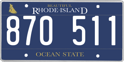 RI license plate 870511