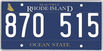 RI license plate 870515