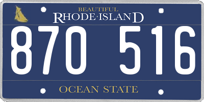 RI license plate 870516